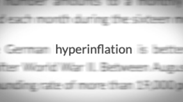 Hyperinflation Money Decrease headlines in the international newspapers report worldwide.