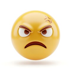 Fototapeta premium Emoji 3D In Angry Emotion