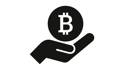 Vektor - Hand mit Bitcoin / Vector - hand with bitcoin
