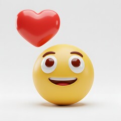 Fototapeta premium Emoji 3D In Love Emotion