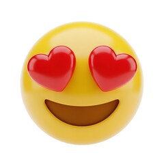 Fototapeta premium Emoji 3D In Love Emotion