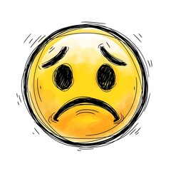 Emoji 3D In Sad Emotion