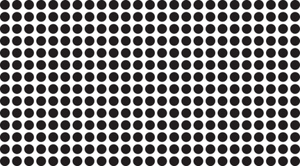 Black Circles Pattern on White Background abstract