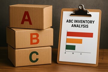 ABC Inventory Analysis for business and logistic concept.