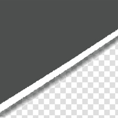 Black Torn Paper Frame with Transparent Background