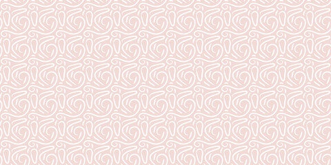Soft Beige Abstract Paisley Seamless Pattern for Textile, Wallpaper, and Packaging Design © Vectorbro