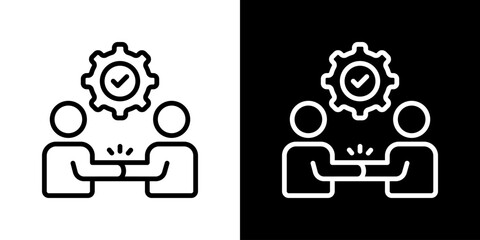 Onboarding Icon Set. Clean Line Design With Light And Dark Versions For Versatile Use. 