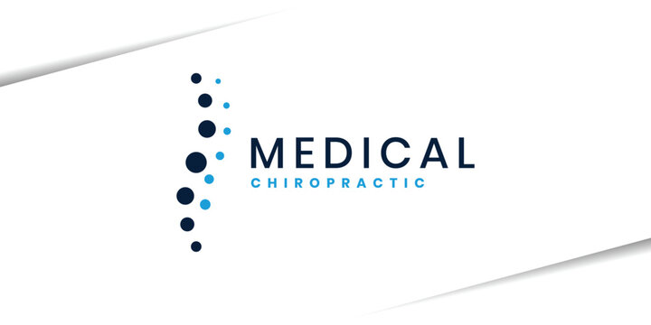 Medical spine logo design for chiropractic clinic