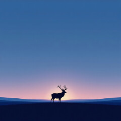 silhouette of a deer