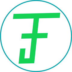 Obraz premium Luxury JF Initial Branding Logo Design