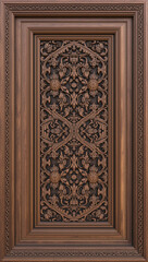  "Wooden Om Carving - 3D Rendered Art"