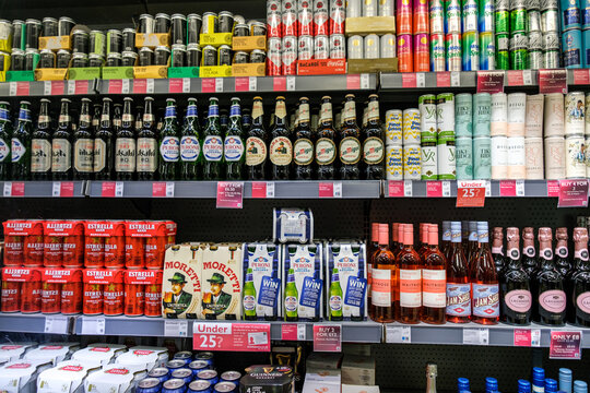 Selection Of  Beers and Wines Alcoholic Drinks