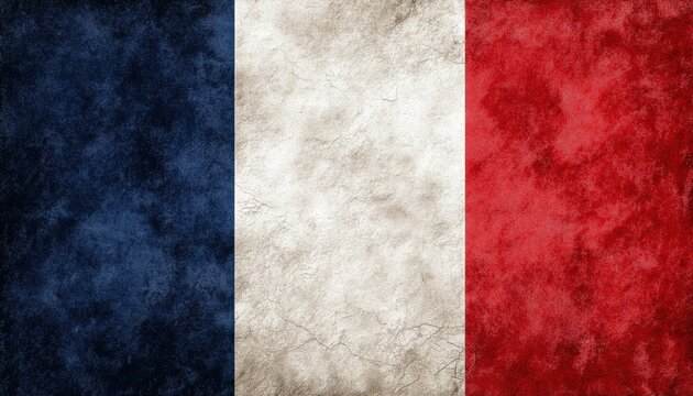 French Vintage Flag: A Classic Representation Of France'S National Symbol. A Symbol Of French Nationalism And History. Authentic Vintage France Flag.