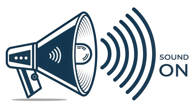 Turn up the volume with this bold megaphone graphic, perfect for amplifying your message and making a powerful impact in any marketing campaign now