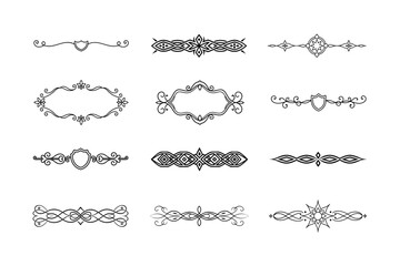 Obraz premium Symbols and Motifs Decorative Ornament Vector Collection