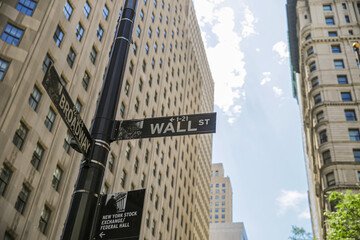 The Wall Street sign, New York City © Igor