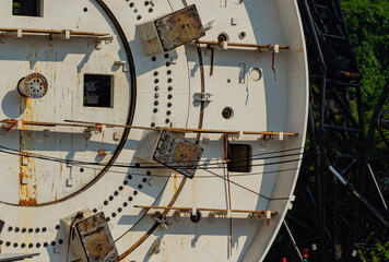 Drill head for railway tunnel boring machine