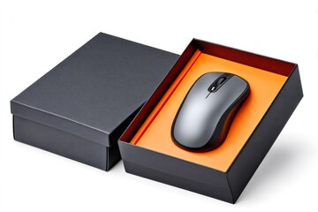 Wireless computer mouse in elegant gift box packaging