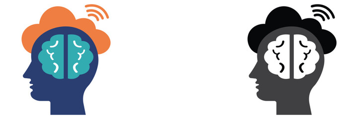 Artificial Intelligence Brain Logo – Digital Innovation and Neural Technology Concept