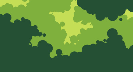 Green Foliage Canopy Vector Illustration