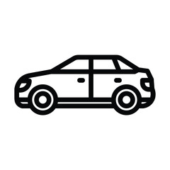 Car line icon, simple transportation and vehicle vector illustration