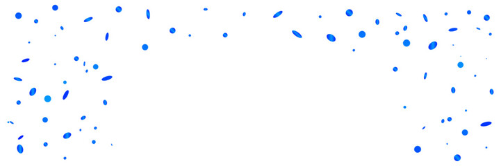 Blue Confetti Falling on White Background. Festive Celebrations. Wallpaper. Vector Illustration