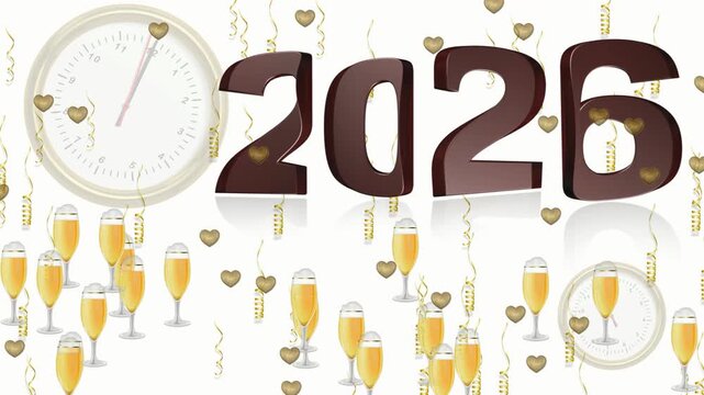 nowy rok, sylwester, zabawa, 2026, zegar
