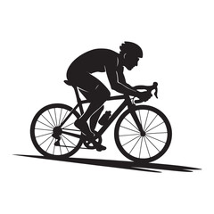 Fototapeta premium cyclist silhouette vector