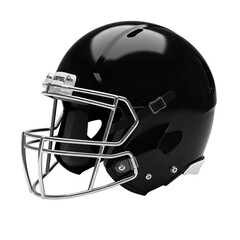Fototapeta premium Black American Football Helmet - Sports Protection Gear & Equipment