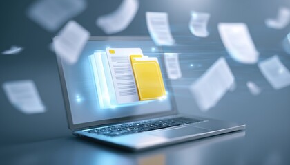 Database Management Software For Organizing Document Data On A Laptop: Going Paperless With Erp Systems For Business Efficiency.