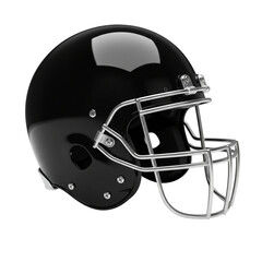 Fototapeta premium Black Football Helmet - American Sport Equipment Gear