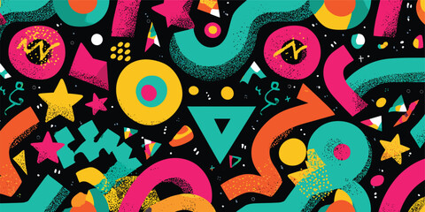 Obraz premium Modern 3d abstract geometric design with vibrant color accents and clean lines