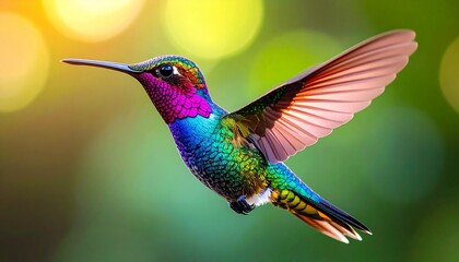 Obraz premium Exotic rainbow hummingbird