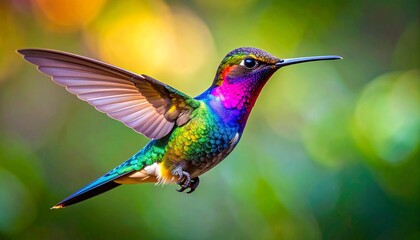 Fototapeta premium Exotic rainbow hummingbird