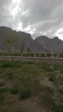 Time-Lapse of Clouds Moving Over Desert Mountains in Hunder, Nubra Valley, Ladakh, northen India - Dramatic Himalayan Landscape