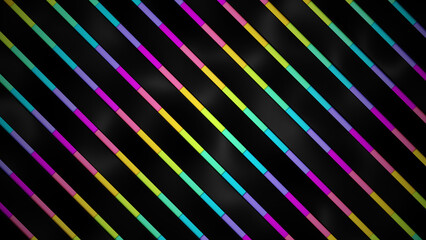 dunkle Metallbänder und heller bunter Hintergrund