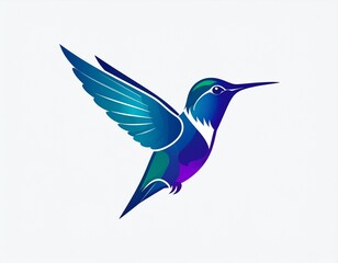 Naklejka premium Stylized hummingbird icon 