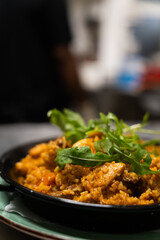 Hot Chicken Fajitas on Skillet