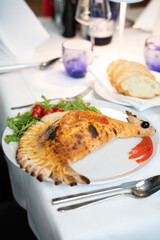 Fish-Shaped Calzone with Vegetables