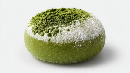 matcha flavored mochi cookie on isolated background