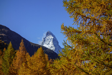 Herbstzeit im Kanton Wallis in der Schweiz