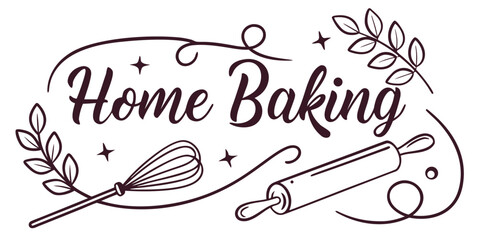 Elegant homemade baking logo design perfect for culinary blogs and bakery branding projects