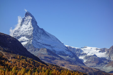 Herbstzeit im Kanton Wallis in der Schweiz