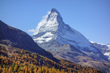 Herbstzeit im Kanton Wallis in der Schweiz