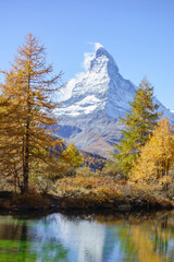 Herbstzeit im Kanton Wallis in der Schweiz