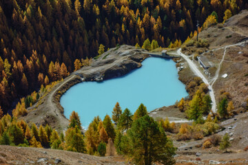 Herbstzeit im Kanton Wallis in der Schweiz