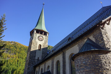 Herbstzeit im Kanton Wallis in der Schweiz