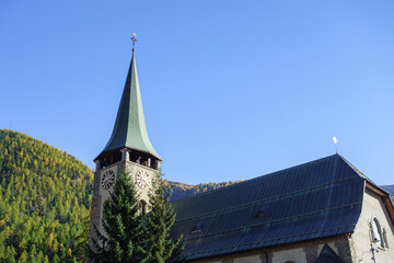 Herbstzeit im Kanton Wallis in der Schweiz