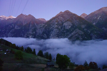 Herbstzeit im Kanton Wallis in der Schweiz
