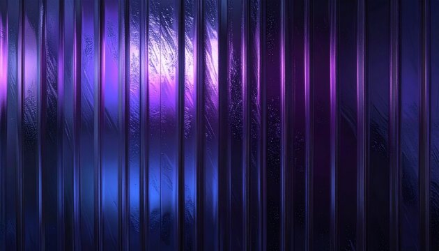 Modern luxury abstract background with reeded glass texture in dark blue and purple